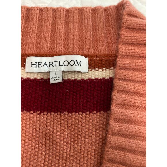 HEARTLOOM Large V Neck Pullover Preppy Kinitted Sweater - Picture 5 of 8